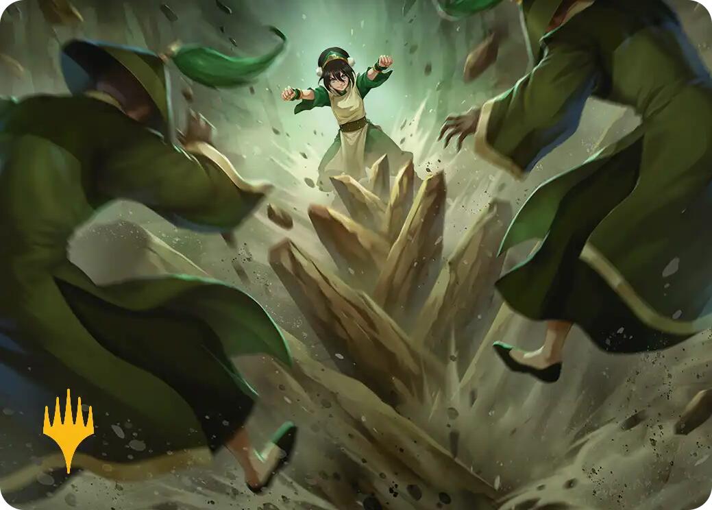 Rockalanche Art Card (Gold-Stamped Planeswalker Symbol) [Avatar: The Last Airbender Art Series] | Good Games Adelaide SA