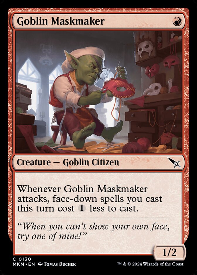 Goblin Maskmaker 130 (Murders at Karlov Manor)  - Foil | Good Games Adelaide SA