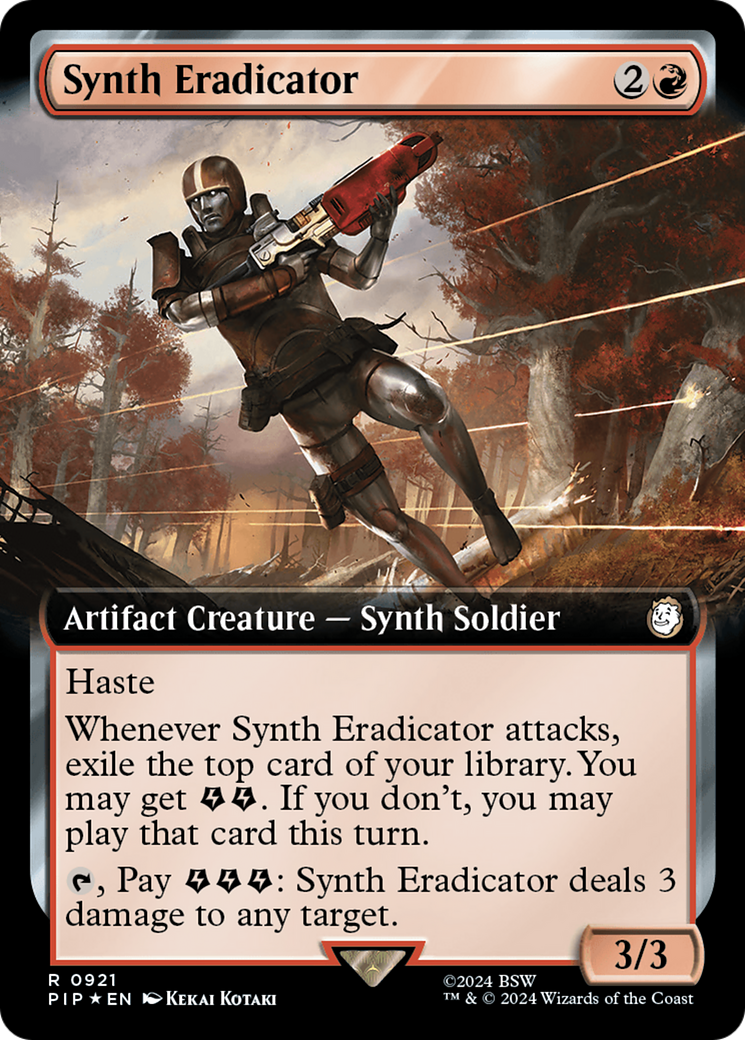 Synth Eradicator (Extended Art) (Surge Foil) [Fallout] | Good Games Adelaide SA