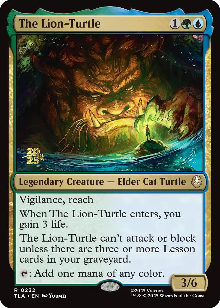 The Lion-Turtle [Avatar: The Last Airbender Prerelease Cards] | Good Games Adelaide SA
