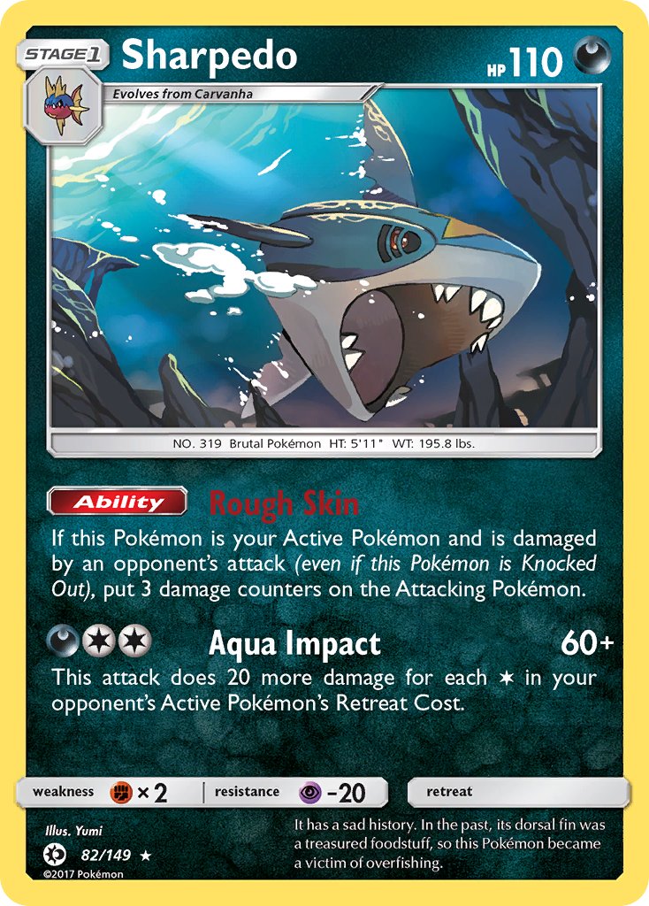 Sharpedo (82/149) (Cosmos Holo) (Blister Exclusive) [Sun & Moon: Base Set] | Good Games Adelaide SA