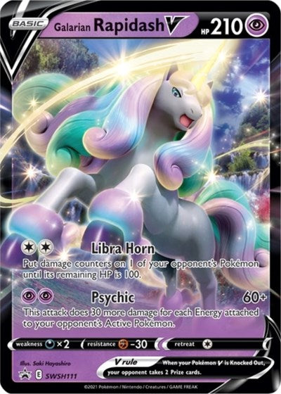 Galarian Rapidash V (SWSH111) (Jumbo Card) [Sword & Shield: Black Star Promos] | Good Games Adelaide SA