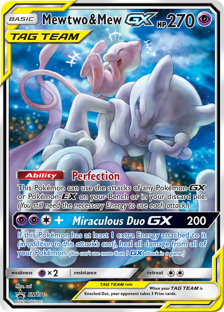 Mewtwo & Mew GX (SM191) [Sun & Moon: Black Star Promos] | Good Games Adelaide SA
