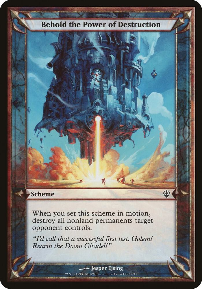 Behold the Power of Destruction Archenemy  (Oversize Cards)  | Good Games Adelaide SA