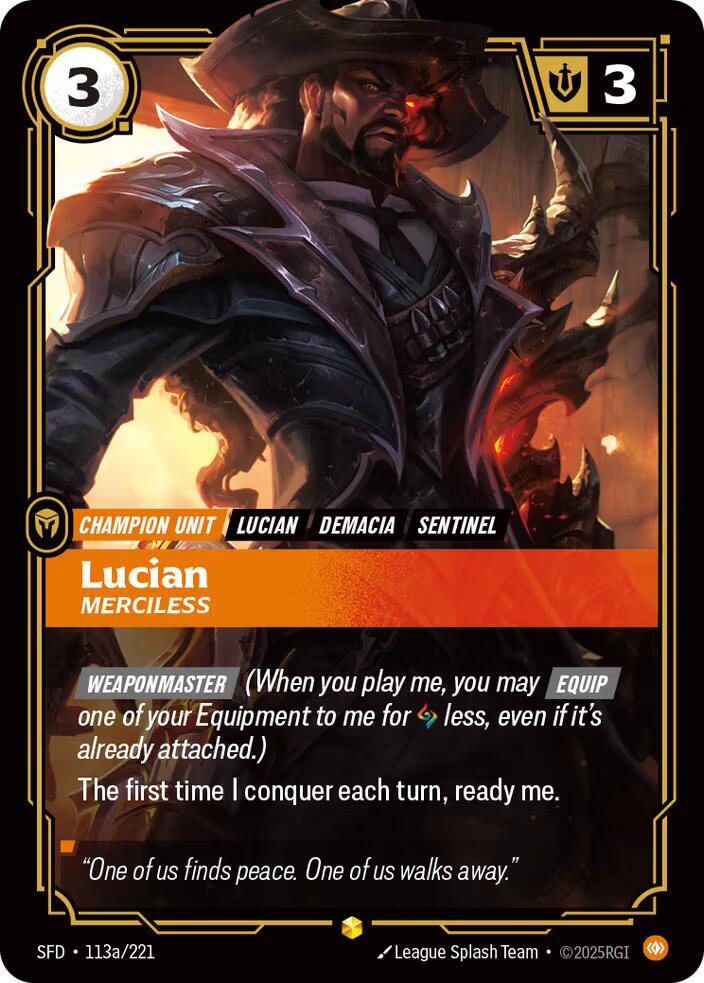 Lucian - Merciless (Alternate Art) [Spiritforged] (113a/221) | Good Games Adelaide SA