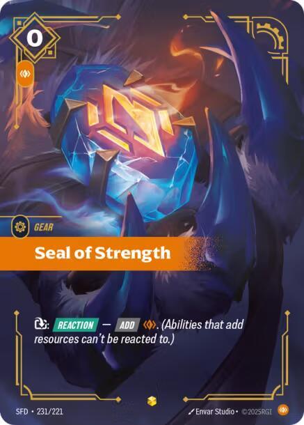 Seal of Strength (Overnumbered) [Spiritforged] (231/221) | Good Games Adelaide SA