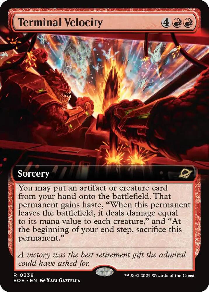 Terminal Velocity  338/276 (Edge of Eternities)  - Extended Art Foil | Good Games Adelaide SA