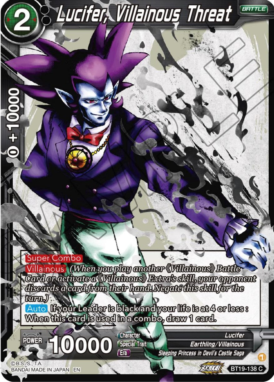 Lucifer, Villainous Threat (BT19-138) [Fighter's Ambition] | Good Games Adelaide SA