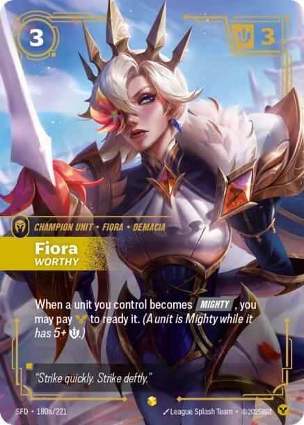 Fiora - Worthy (Alternate Art) [Spiritforged] (180a/221) | Good Games Adelaide SA