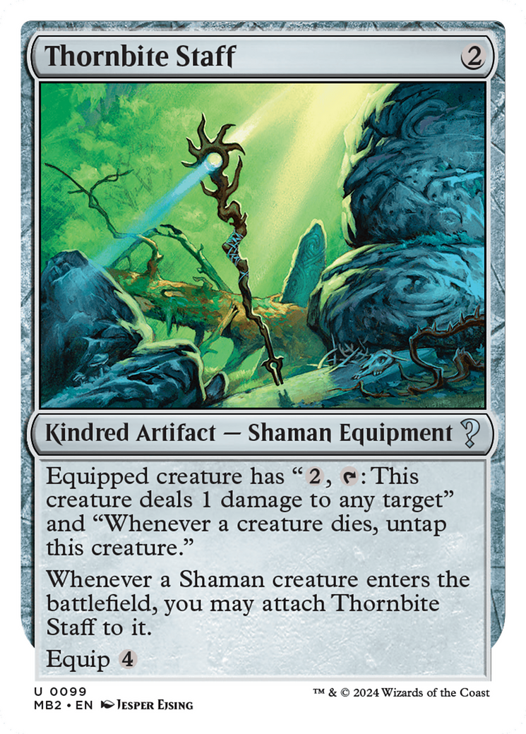Thornbite Staff (White Border) [Mystery Booster 2] | Good Games Adelaide SA