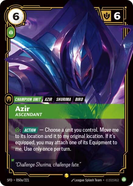 Azir - Ascendant (Alternate Art) [Spiritforged] (050a/221) | Good Games Adelaide SA
