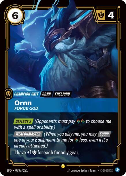 Ornn - Forge God (Alternate Art) [Spiritforged] (085a/221) | Good Games Adelaide SA
