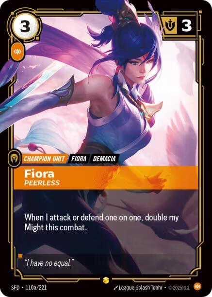 Fiora - Peerless (Alternate Art) [Spiritforged] (110a/221) | Good Games Adelaide SA