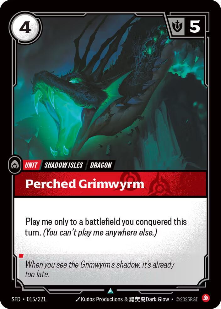 Perched Grimwyrm [Spiritforged] (015/221) | Good Games Adelaide SA