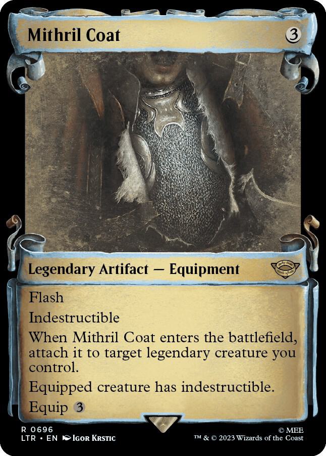 Mithril Coat 696 (Universes Beyond: The Lord of the Rings: Tales of Middle-earth)  - Showcase Scroll Foil | Good Games Adelaide SA