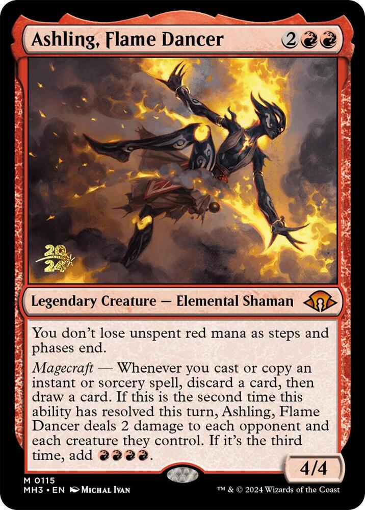 Ashling,Flame Dancer 115 (Prerelease Cards)  - PreRelease Foil | Good Games Adelaide SA