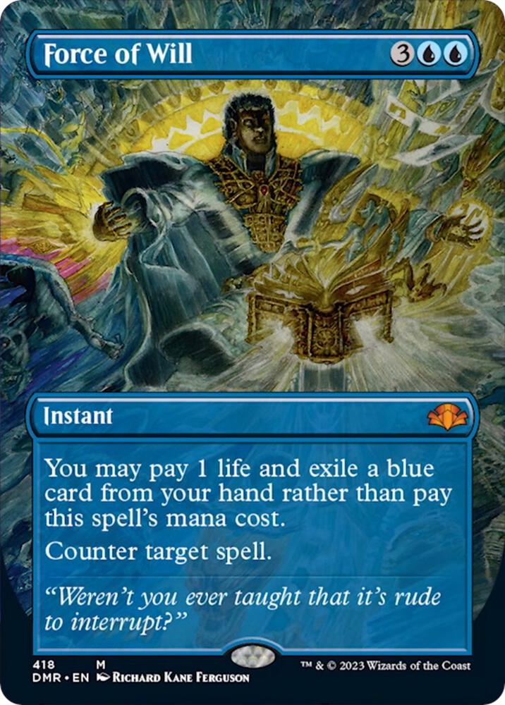 Force of Will 418 (Dominaria Remastered)  - Borderless | Good Games Adelaide SA
