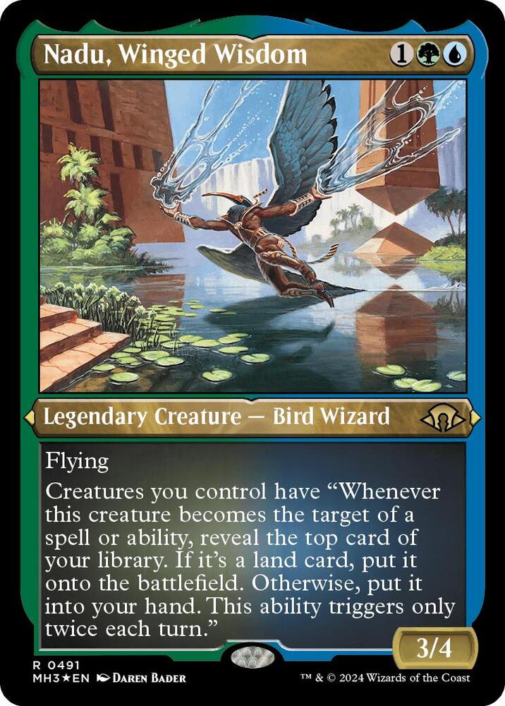 Nadu, Winged Wisdom 491 (Modern Horizons 3)  - Foil | Good Games Adelaide SA