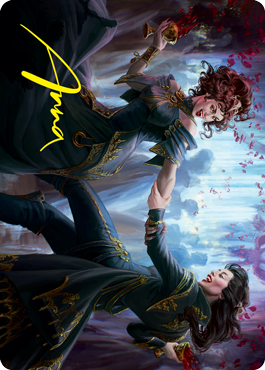 Falkenrath Celebrants 1 Art Card (Gold-Stamped Signature) [Innistrad: Crimson Vow Art Series] | Good Games Adelaide SA