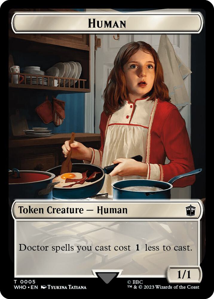 Human 0005 Alien Insect Double Sided Token 5 // 19 (Universes Beyond: Doctor Who)  - Foil | Good Games Adelaide SA