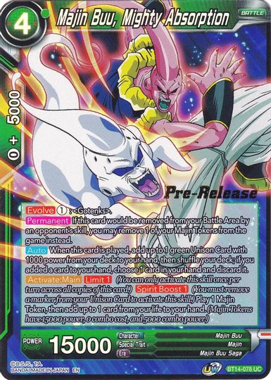 Majin Buu, Mighty Absorption (BT14-078) [Cross Spirits Prerelease Promos] | Good Games Adelaide SA