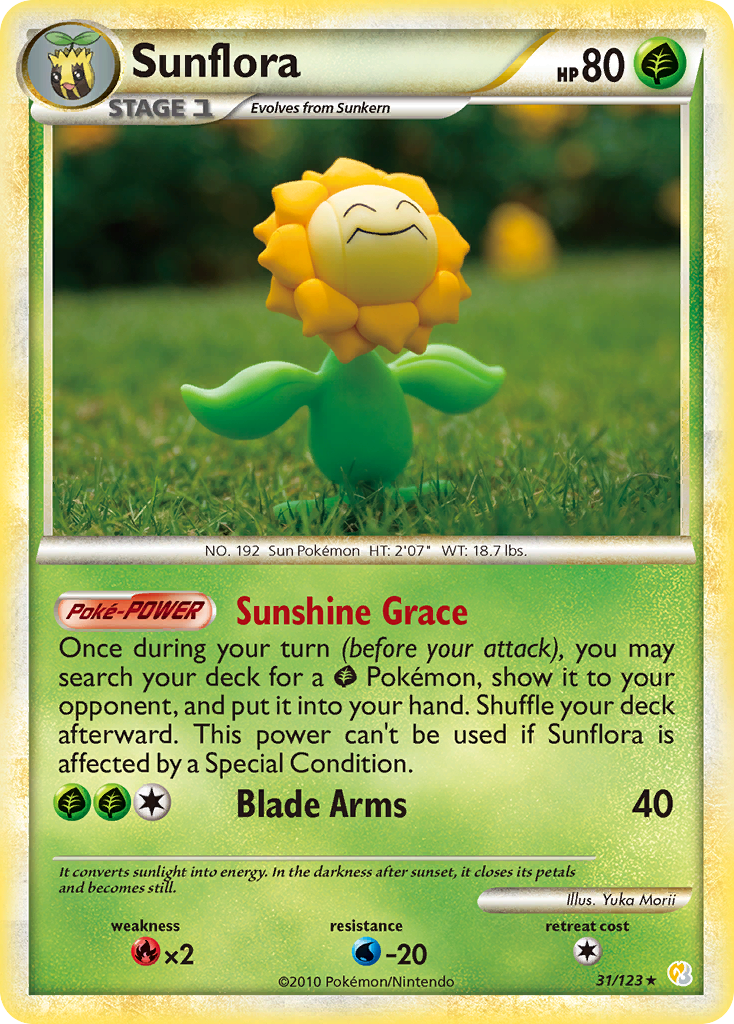 Sunflora (31/123) [HeartGold & SoulSilver: Base Set] | Good Games Adelaide SA