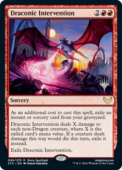 Draconic Intervention (Promo Pack) [Strixhaven: School of Mages Promos] | Good Games Adelaide SA
