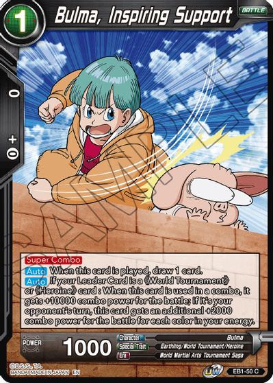 Bulma, Inspiring Support (EB1-50) [Battle Evolution Booster] | Good Games Adelaide SA