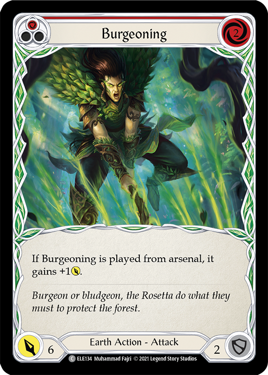Burgeoning (Red) [ELE134] (Tales of Aria)  1st Edition Normal | Good Games Adelaide SA