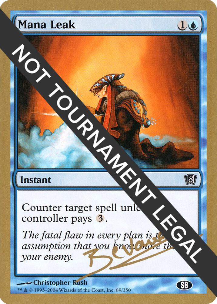 Mana Leak 2004 Manuel Bevand 8ED SB  (World Championship Decks)  | Good Games Adelaide SA