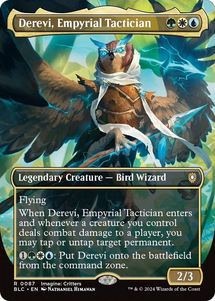 Derevi, Empyrial Tactician (Borderless) [Bloomburrow Commander] | Good Games Adelaide SA