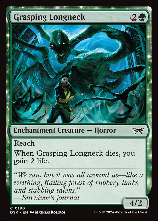 Grasping Longneck 180 (Duskmourn: House of Horror)  - Foil | Good Games Adelaide SA