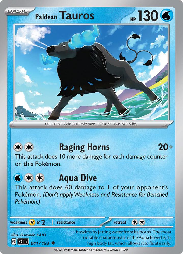 Paldean Tauros 041/193 (SV02: Paldea Evolved)  | Good Games Adelaide SA