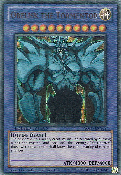 Obelisk the Tormentor [YGLD-ENG02] Ultra Rare | Good Games Adelaide SA