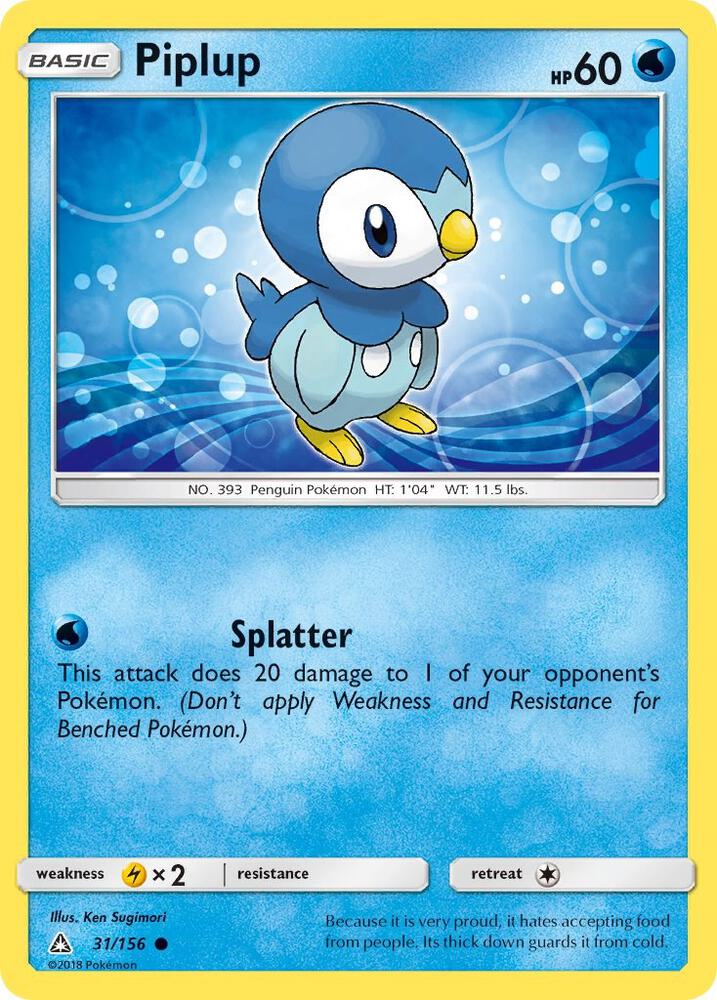 Piplup 31/156 (SM - Ultra Prism)  | Good Games Adelaide SA