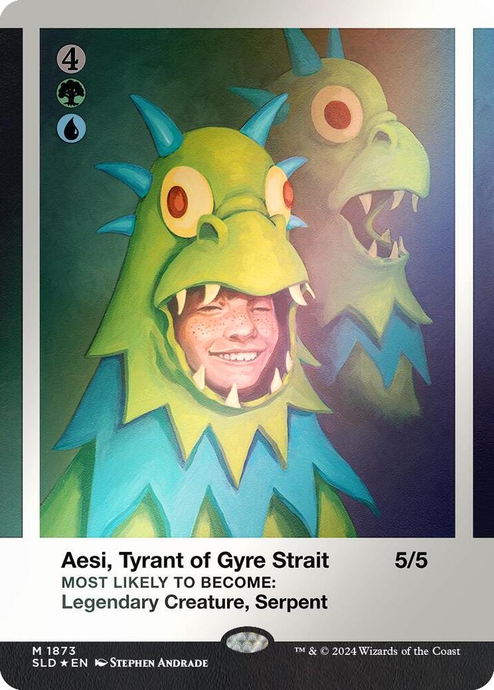 Aesi Tyrant of Gyre Strait Rainbow Foil 1873 (Secret Lair Drop Series)  - Foil | Good Games Adelaide SA