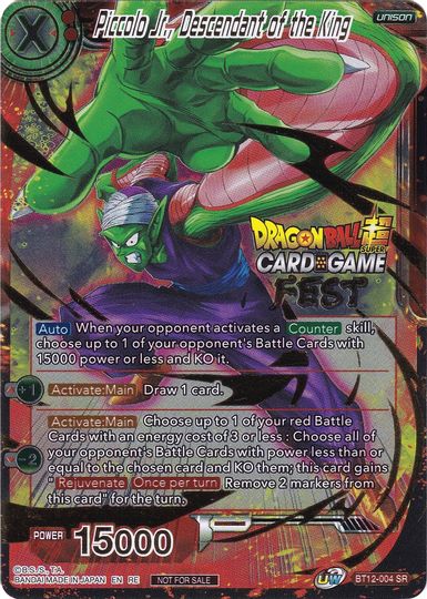 Piccolo Jr., Descendant of the King (Card Game Fest 2022) (BT12-004) [Tournament Promotion Cards] | Good Games Adelaide SA