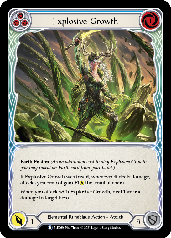 Explosive Growth (Blue) [U-ELE069] Unlimited Rainbow Foil | Good Games Adelaide SA