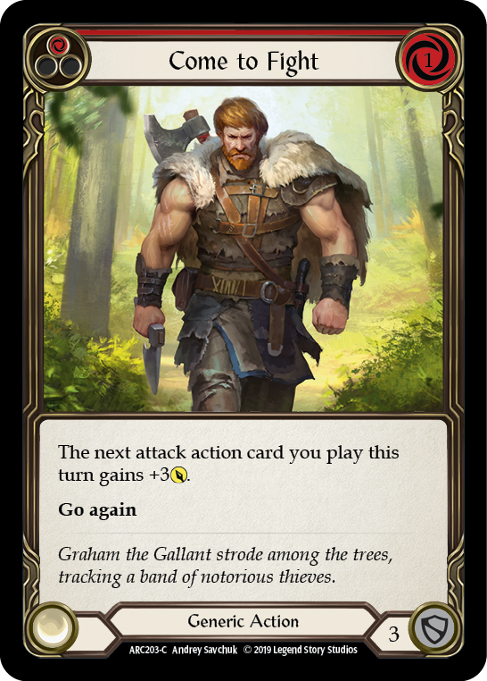 Come to Fight (Red) [ARC203-C] 1st Edition Normal | Good Games Adelaide SA