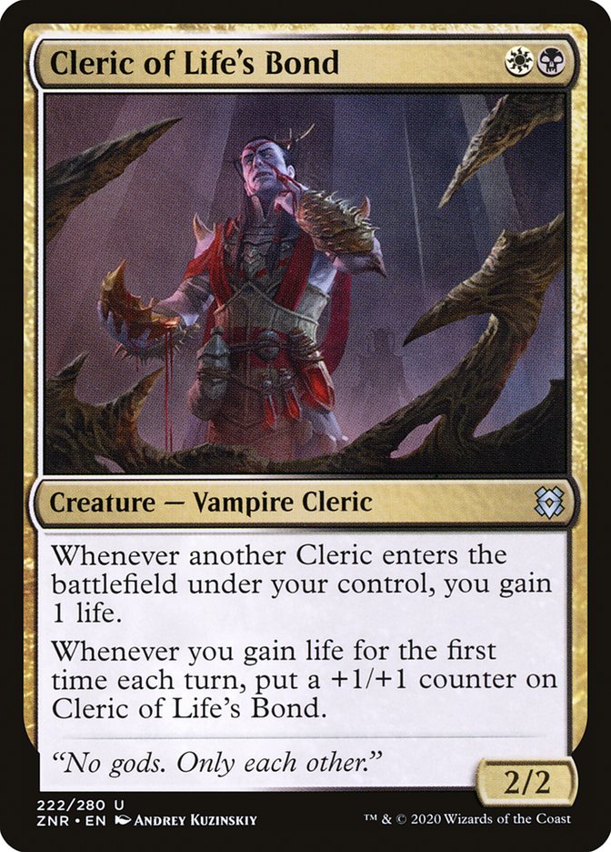 Cleric of Life's Bond 222 (Zendikar Rising)  | Good Games Adelaide SA