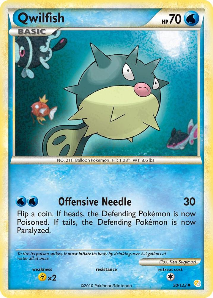 Qwilfish 50/123 (HeartGold SoulSilver)  - Reverse Holofoil | Good Games Adelaide SA
