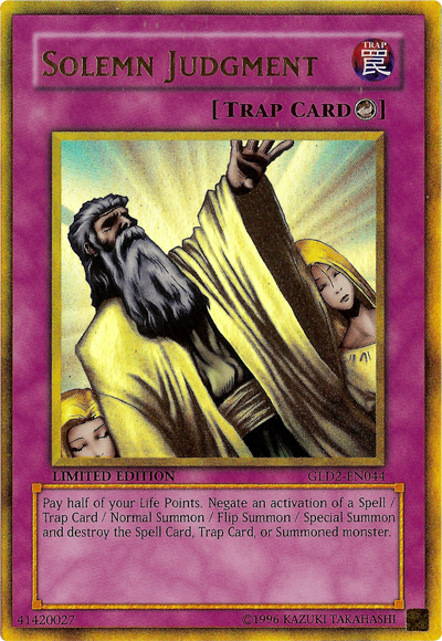 Solemn Judgment [GLD2-EN044] Ultra Rare | Good Games Adelaide SA