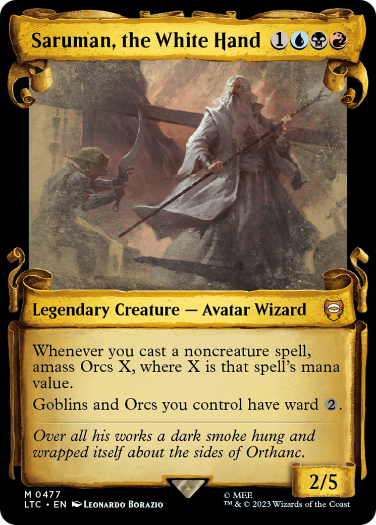 Saruman, the White Hand [The Lord of the Rings: Tales of Middle-Earth Commander Showcase Scrolls] | Good Games Adelaide SA