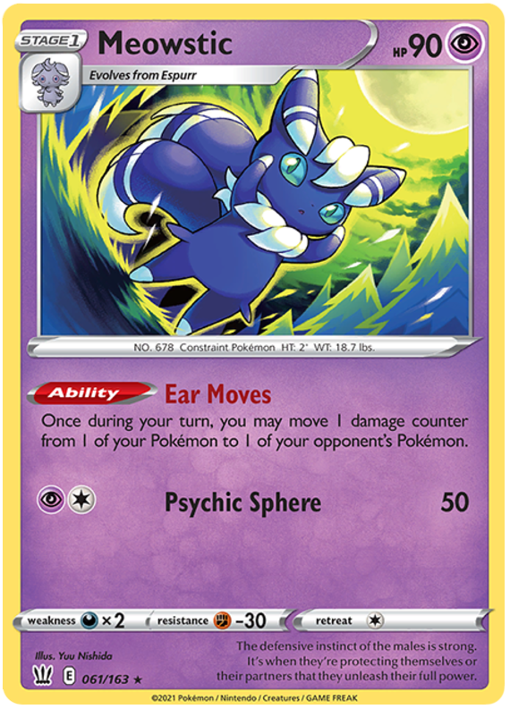 Meowstic (061/163) [Sword & Shield: Battle Styles] | Good Games Adelaide SA
