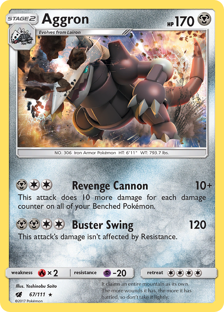Aggron (67/111) [Sun & Moon: Crimson Invasion] | Good Games Adelaide SA