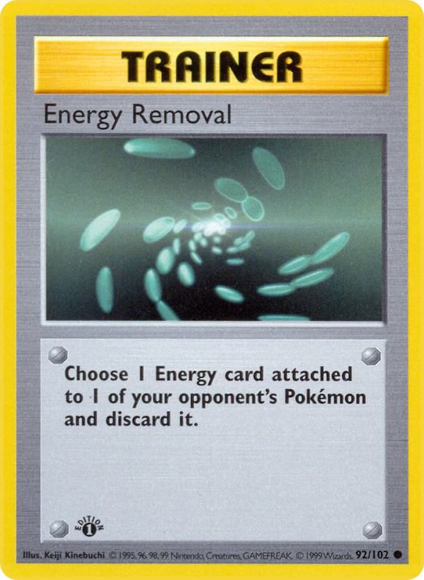 Energy Removal 092/102 (Base Set (Shadowless))  - 1st Edition | Good Games Adelaide SA