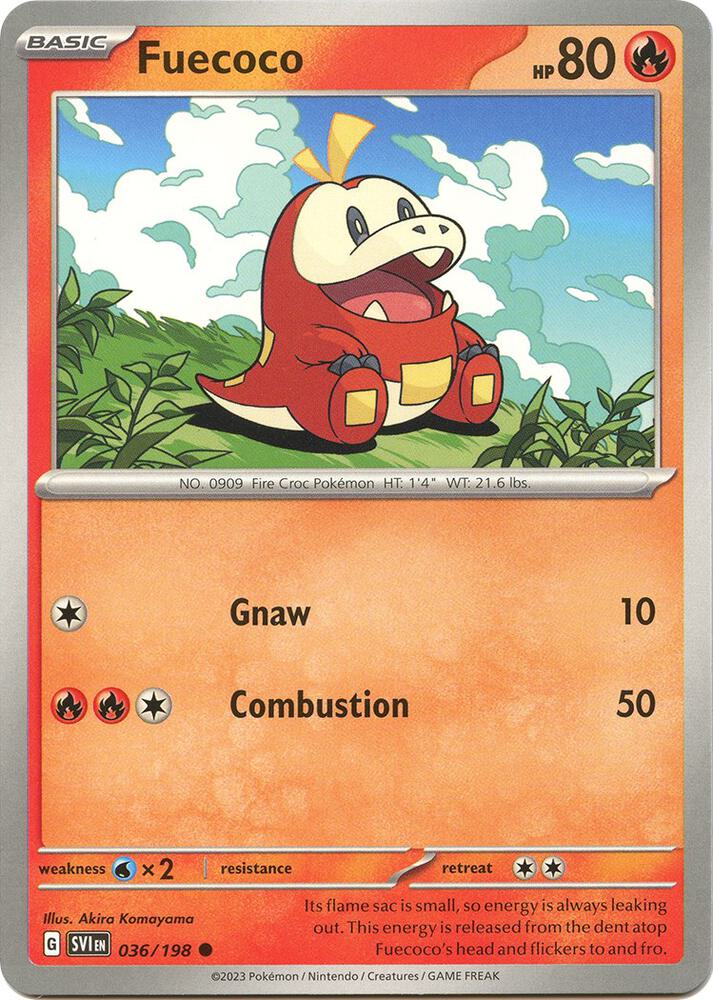 Fuecoco 036/198 (SV01: Scarlet & Violet Base Set)  | Good Games Adelaide SA
