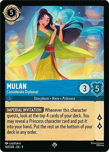 Mulan Considerate Diplomat 142/204 (Fabled)  - Cold Foil | Good Games Adelaide SA
