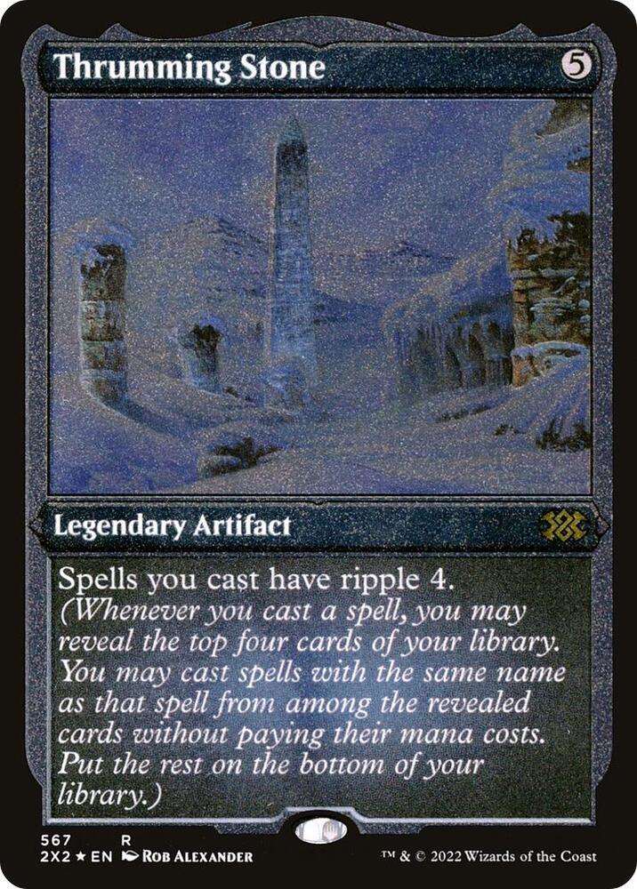 Thrumming Stone Foil Etched 567 (Double Masters 2022)  - Foil | Good Games Adelaide SA