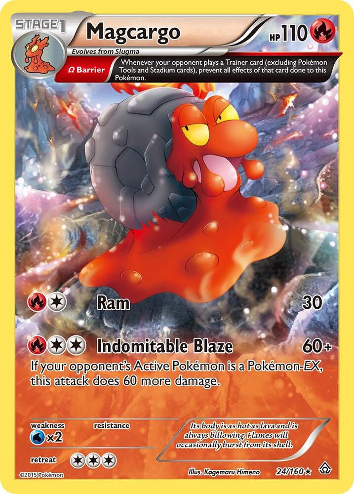 Magcargo Omega 24/160 (XY - Primal Clash)  - Reverse Holofoil | Good Games Adelaide SA